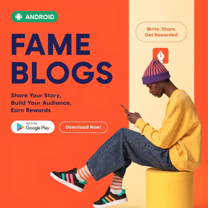 Fame Blogs App Mockup